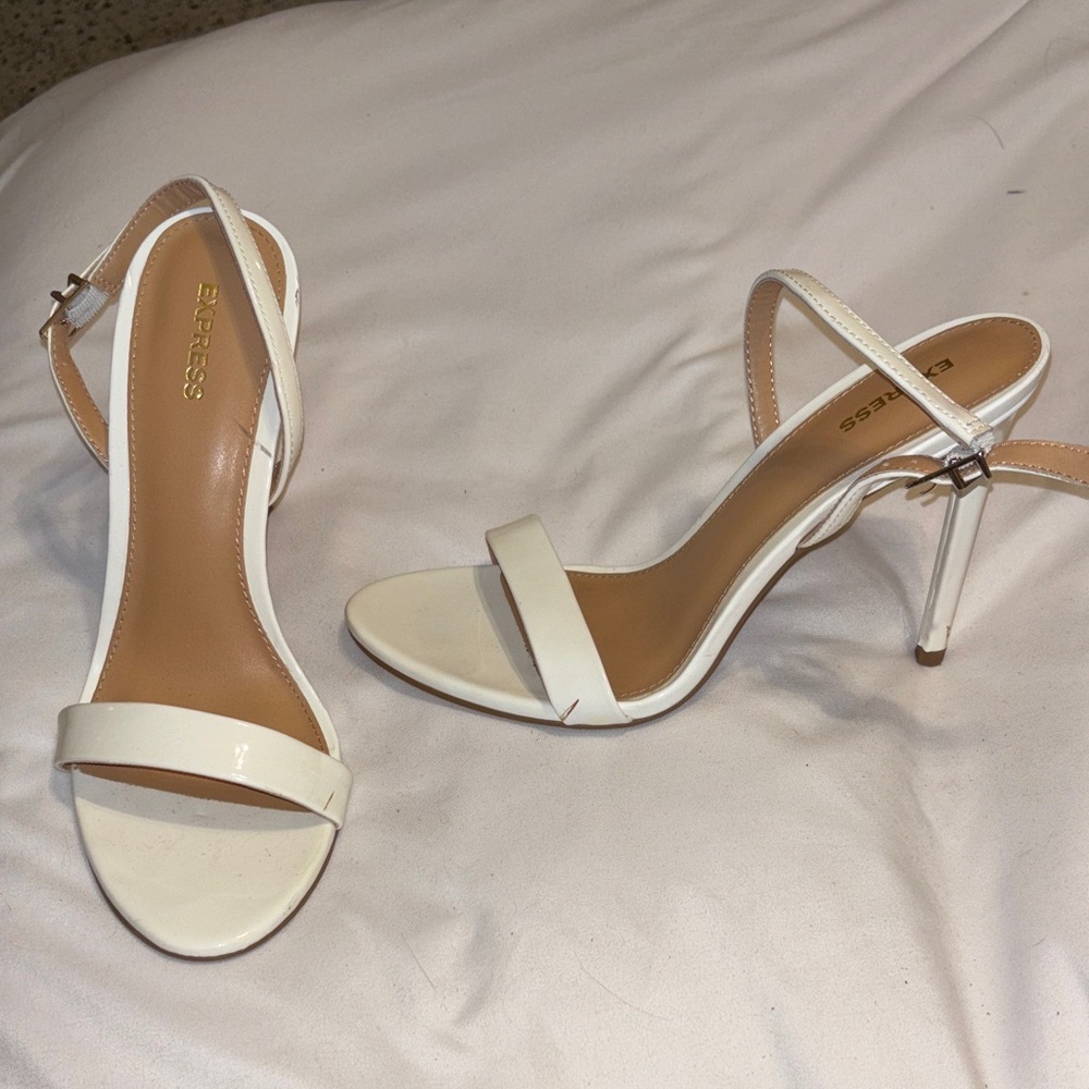 Express Women's Elegant White Heels